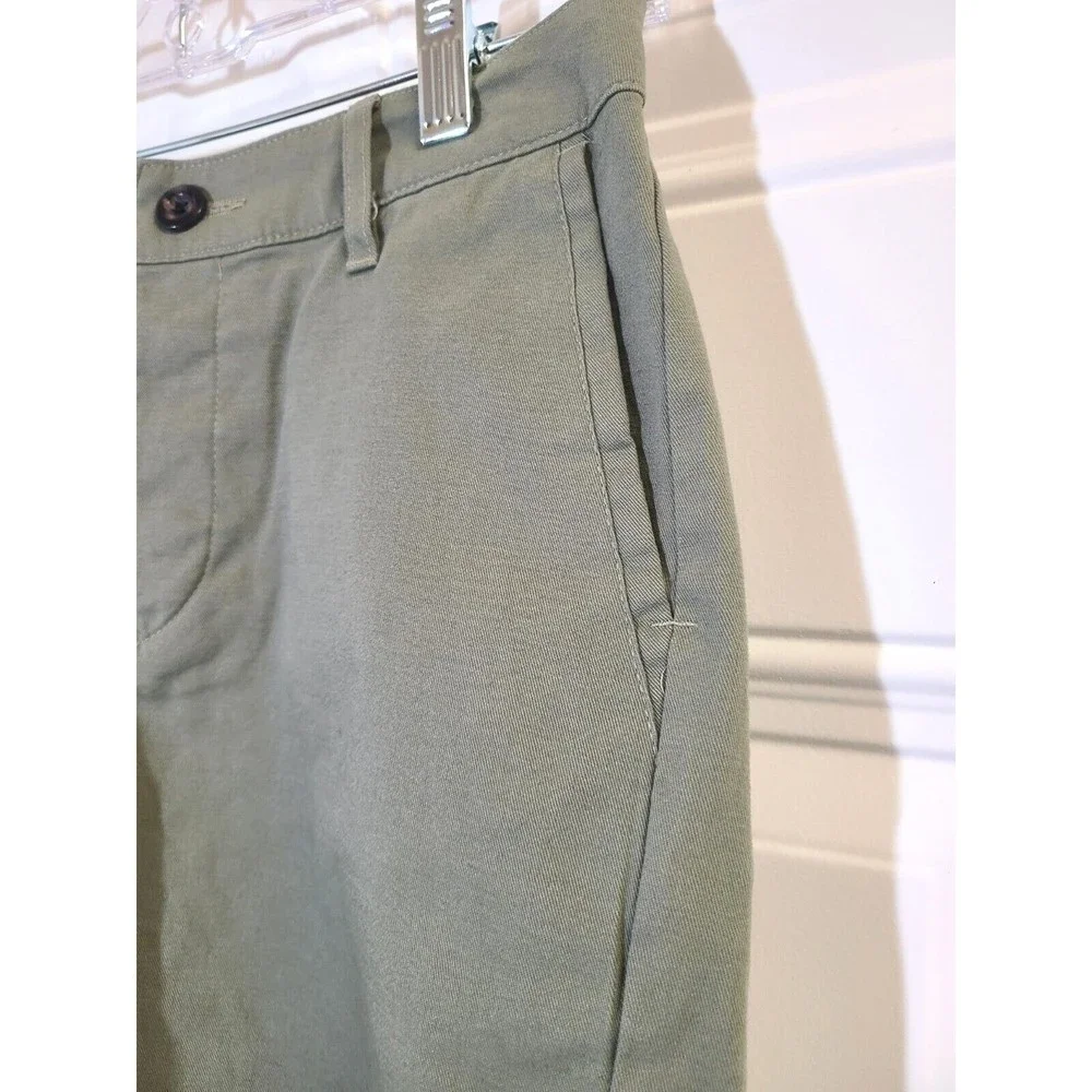 ASOS Chino Shorts Button Fly Womens 28" Waist Khaki Green New - Picture 3 of 10